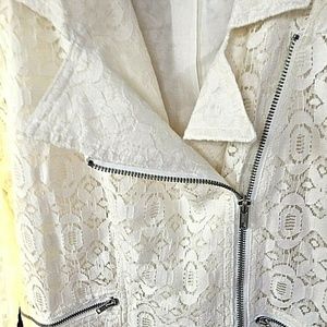 Cato Ivory Lace Spring Jacket~L~Preowned